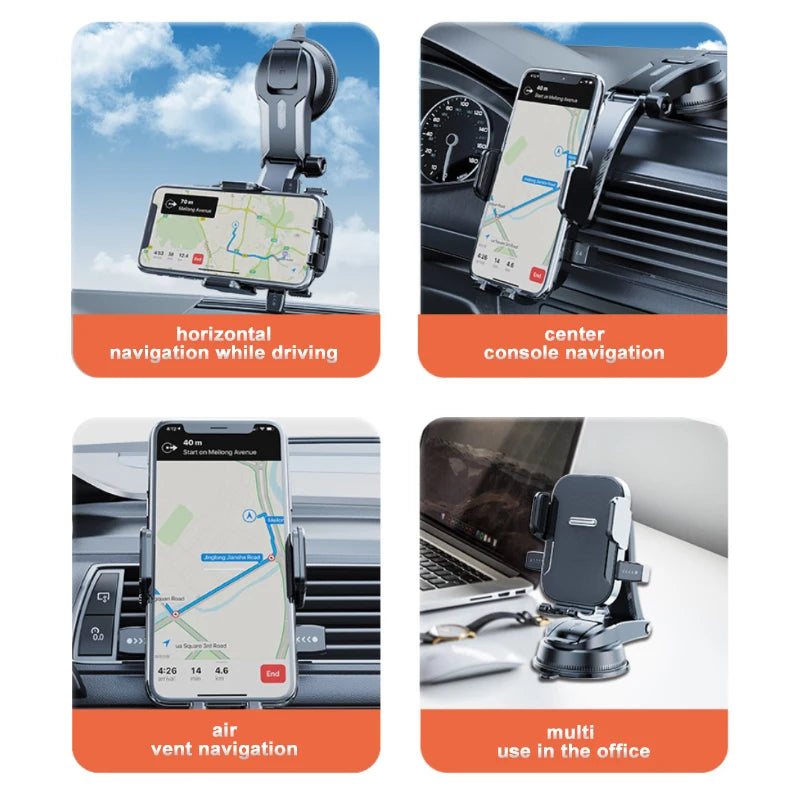 Support Téléphone Voiture Universel – Tableau de Bord & Pare-brise