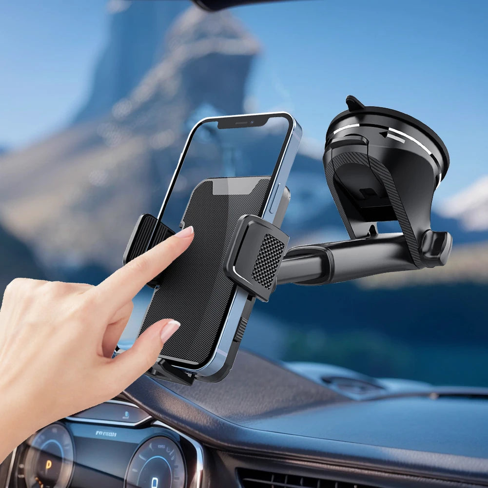 Support de téléphone pour voiture Gravity Sucker 360 °   Support de téléphone portable universel pour tableau de bord rotatif, pour camions, camping-car, véhicules