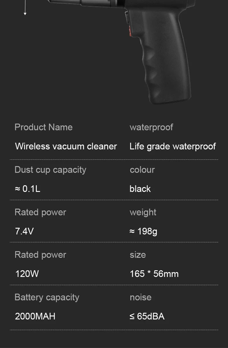 Xiaomi – aspirateur de voiture sans fil 3000000PA, 120W, puissant, Portable, pour la maison et l'automobile, léger, Rechargeable