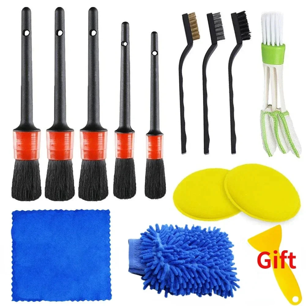 Kit de Brosses de Nettoyage pour Voiture, Épurateur, Perceuse, ÉColorado de Climatiseur, Polisseuse à Serviettes, Outils Automobiles, Nouveauté