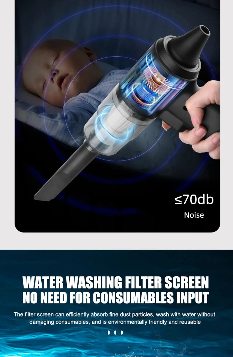 Xiaomi – aspirateur de voiture sans fil 3000000PA, 120W, puissant, Portable, pour la maison et l'automobile, léger, Rechargeable