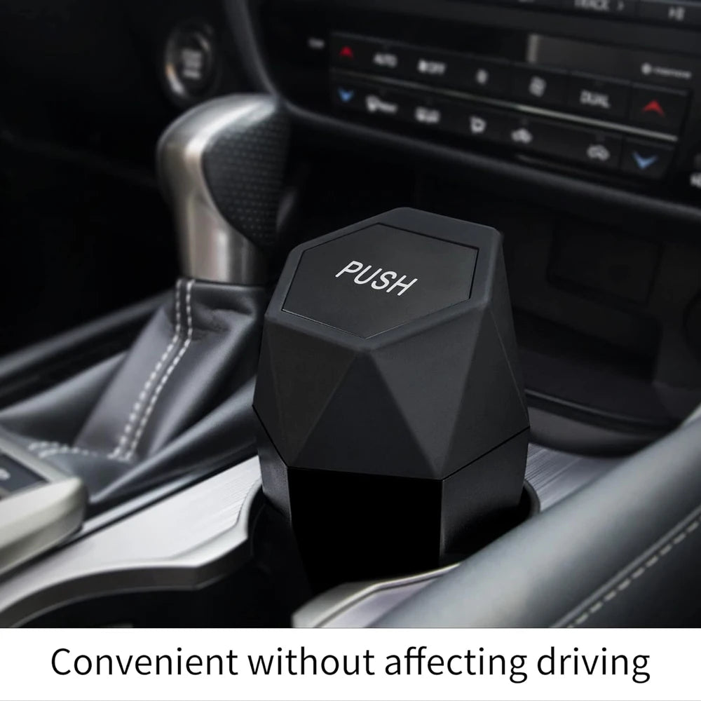 Mini poubelle Portable pour voiture, poubelle, mallette de rangement, seau, couvercle poussoir, accessoires universels caravane RV camion tout-terrain 4x4