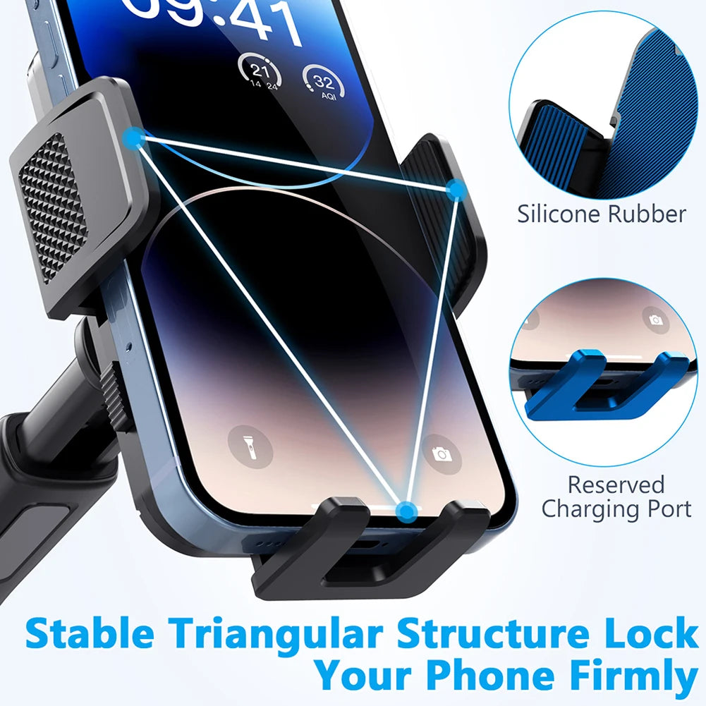 Support de téléphone pour voiture Gravity Sucker 360 °   Support de téléphone portable universel pour tableau de bord rotatif, pour camions, camping-car, véhicules