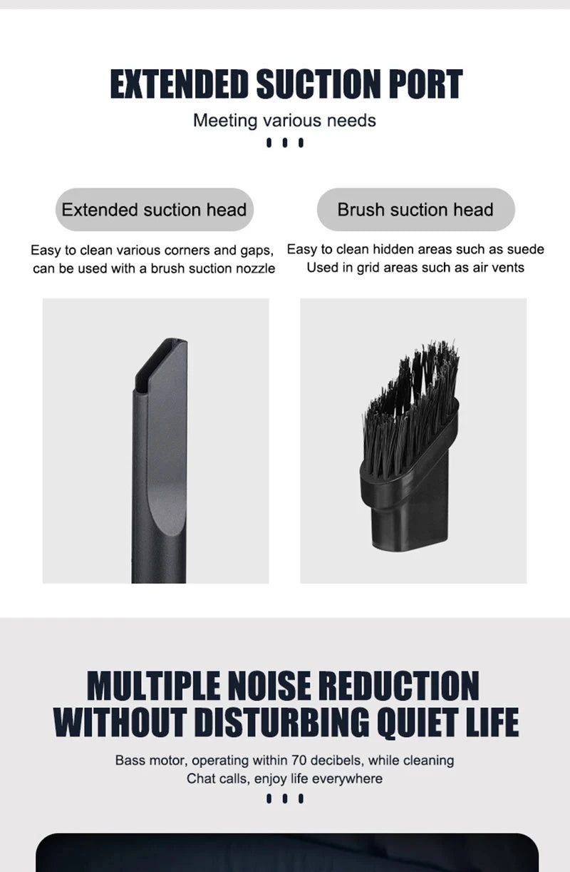 Xiaomi – aspirateur de voiture sans fil 3000000PA, 120W, puissant, Portable, pour la maison et l'automobile, léger, Rechargeable